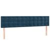 vidaXL T&ecirc;tes de lit Bleu fonc&eacute; 200 x 5 x 78/88 cm Velours