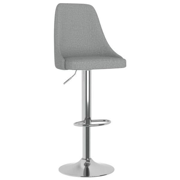 vidaXL Tabourets de bar lot de 2 gris clair tissu