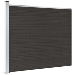 vidaXL Panneau de cl&ocirc;ture WPC 175x146 cm Noir