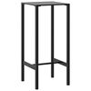 vidaXL Table de bar noir 50x50x110 cm acier enduit de poudre