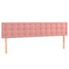 vidaXL T&ecirc;tes de lit 2 pcs Rose 80x5x78/88 cm Velours