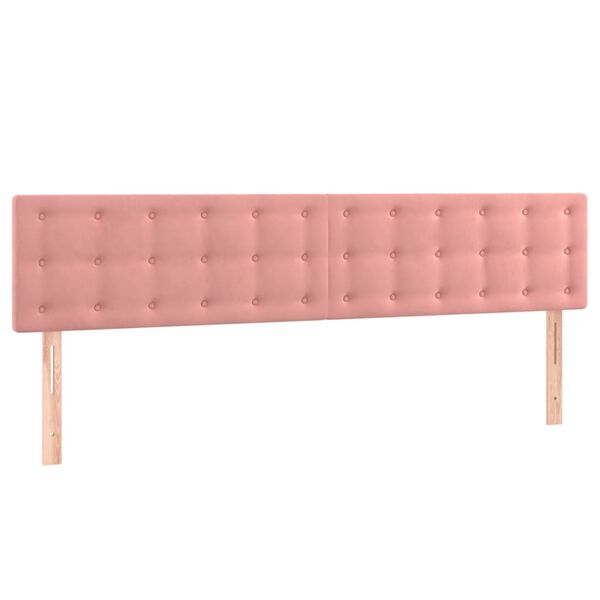 vidaXL T&ecirc;tes de lit 2 pcs Rose 80x5x78/88 cm Velours