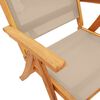 vidaXL Chaises pliables de jardin lot de 8 bois d'acacia et textil&egrave;ne