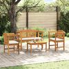 vidaXL Ensemble de salon Rose de jardin 4 pcs Naturel