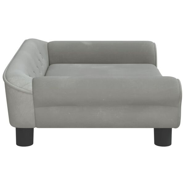 vidaXL Canap&eacute; pour enfants gris clair 70x45x26 cm velours