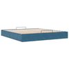 VidaXL Cadre de lit ottoman sans matelas bleu fonc&eacute; 180x200 cm velours
