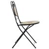 vidaXL Chaises de bistro pliables lot de 2 terre cuite blanc c&eacute;ramique
