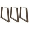 vidaXL Pieds de table &agrave; manger forme de V 3 pcs naturel 90x(72-73,3)cm
