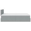 vidaXL Lit ottoman avec matelas gris clair 120x200 cm tissu