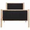vidaXL Cadre de lit Marron et noir 90 x 190 cm Bois massif en pin