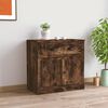 vidaXL Buffet ch&ecirc;ne fum&eacute; 70x35,5x67,5 cm bois d'ing&eacute;nierie