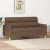 vidaXL Canap&eacute; &agrave; 2 places Marron 140 cm Tissu