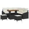 vidaXL Ensemble de canap&eacute; de jardin 8 pc Noir polyrotin