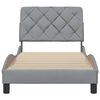 vidaXL Cadre de lit sans matelas gris clair 90x190 cm tissu