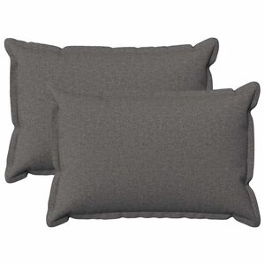 vidaXL Coussin HOUTEN 2 pi&egrave;ces Gris clair Lin synth&eacute;tique