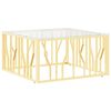 vidaXL Table basse dor&eacute; 80x80x40 cm acier inoxydable et verre