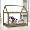 vidaXL Lit pour chien Marron miel 111x80x100 cm Bois de pin solide
