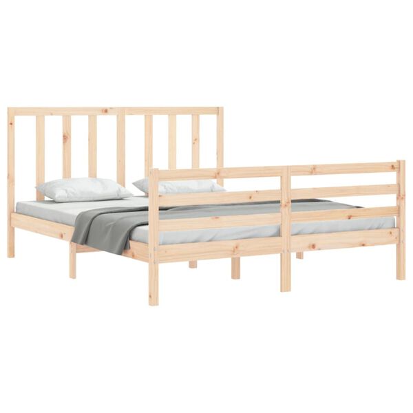 vidaXL Cadre de lit sans matelas 160x200 cm bois massif de pin