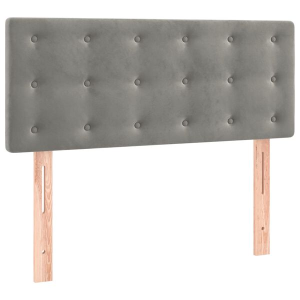 vidaXL Tête de lit Gris clair 90x5x78/88 cm Velours