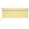 vidaXL Auvent automatique r&eacute;tractable avec store 4x3 m Jaune et blanc