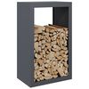 vidaXL Portant de bois de chauffage anthracite 60x40x100 cm acier