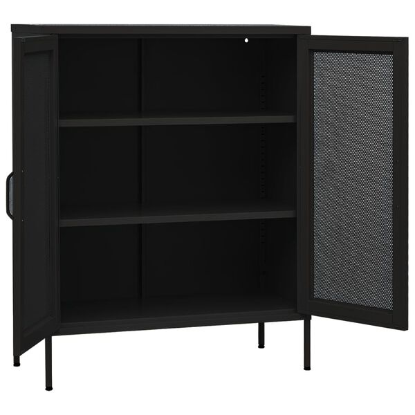 vidaXL Armoire de rangement Noir 80x35x101,5 cm Acier