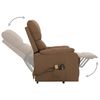 vidaXL Fauteuil de massage Taupe Tissu
