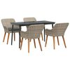 vidaXL Ensemble de salle &agrave; manger pour jardin 5 pc Gris clair