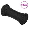 vidaXL Corde de travail Noir 8 mm 100 m polypropyl&egrave;ne