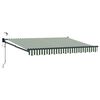vidaXL Auvent r&eacute;tractable &eacute;lectrique Vert et blanc 3 x 2,5 m