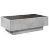 vidaXL Table basse avec LED gris b&eacute;ton 90x50x30 cm bois d'ing&eacute;nierie
