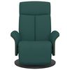 vidaXL Fauteuil inclinable avec repose-pieds vert foncé tissu