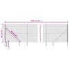 vidaXL Clôture en treillis métallique et piquet d'ancrage vert 1,6x25m