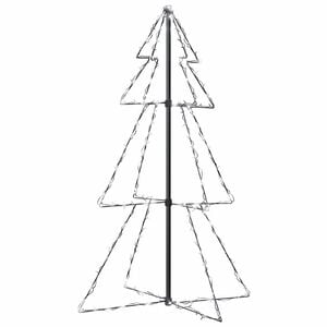 vidaXL Arbre de No&euml;l c&ocirc;ne 160 LED d'int&eacute;rieur/d'ext&eacute;rieur 78x120 cm
