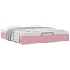 VidaXL Cadre de lit ottoman sans matelas rose 160x200 cm velours