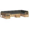 vidaXL Ensemble de canap&eacute;s d'ext&eacute;rieur 8 pcs Blanc et Anthracite