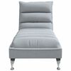 vidaXL Chaise longue de massage avec coussins gris clair tissu