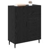 vidaXL Buffet Ch&ecirc;ne noir 69,5 x 34 x 90 cm Bois d'ing&eacute;nierie et fer
