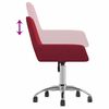 vidaXL Chaise pivotante de bureau Rouge bordeaux Tissu