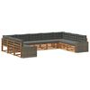 vidaXL Ensemble de canap&eacute;s d'ext&eacute;rieur 9 pcs Naturel et Anthracite