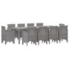 vidaXL Ensemble de salle &agrave; manger pour jardin 11 pcs Gris clair