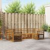 vidaXL Ensembles de canap&eacute;s 6 pcs Naturel Bois d'Acacia Massif