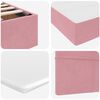 vidaXL Lit de Rangement avec matelas Rose 120 x 200 cm Velours