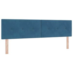 vidaXL T&ecirc;te de lit avec t&ecirc;te de lit Bleu fonc&eacute; 180 cm Cuir synth&eacute;tique