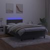 vidaXL Sommier &agrave; lattes de lit avec matelas LED Noir 120x200cm Velours