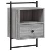 vidaXL Table de chevet murale sonoma gris 40x30x61cm bois d'ing&eacute;nierie