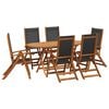 vidaXL Ensemble &agrave; manger d'ext&eacute;rieur 7 pcs Bois d'acacia solide