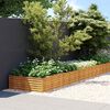 vidaXL Lit sur&eacute;lev&eacute; de jardin 579 x 100 x 36 cm acier corten