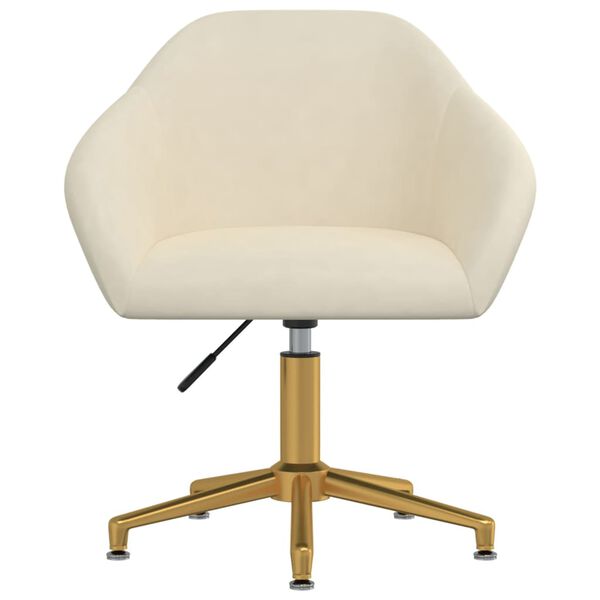 vidaXL Chaises pivotantes &agrave; manger lot de 6 cr&egrave;me velours