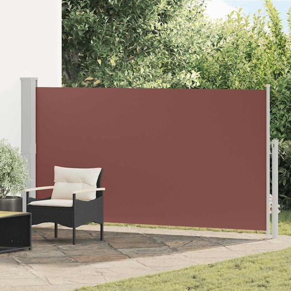 vidaXL Auvent lat&eacute;ral r&eacute;tractable de patio 170x300 cm Marron